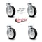 Service Caster 8 Inch Rubber on Aluminum Caster Set with Roller Bearing and Swivel Lock SCC SCC-30CS820-RAR-BSL-4 - alternate 3